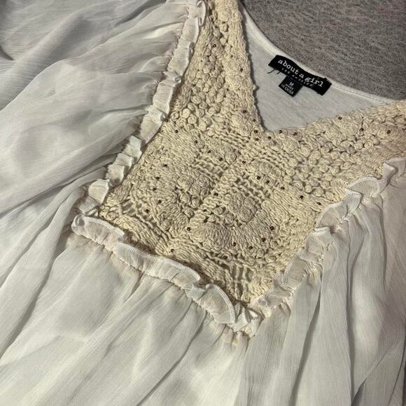Boho about a girl sheer womens blouse - Picture 3 of 7
